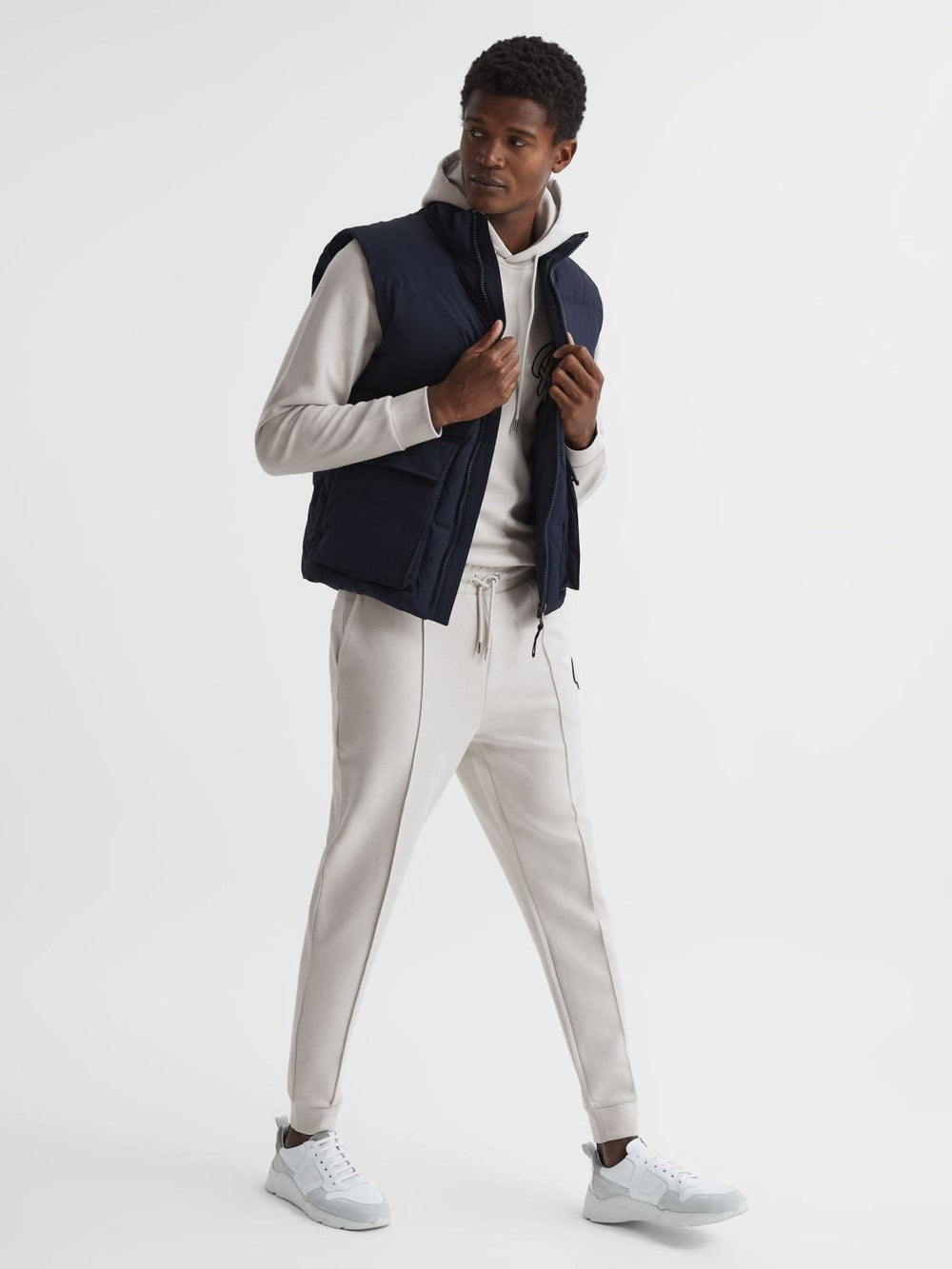 Reiss Sweats & Hoodies | Fabien R Loungewear Hoodie Navy - Men