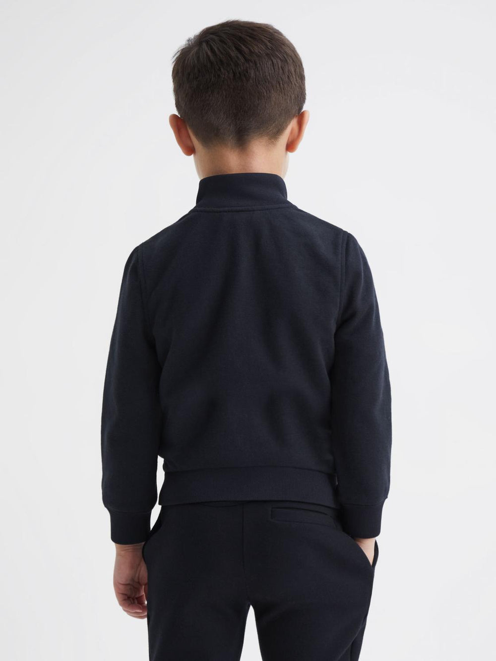 Reiss Sweats & Hoodies | Flintoff Funnel Neck Quilted Hybrid Jacket Navy - Children