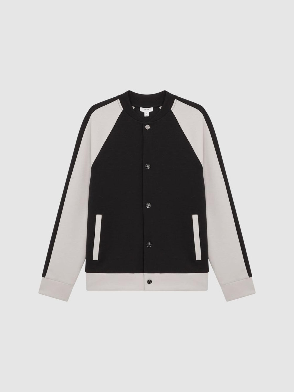 Reiss Sweats & Hoodies | Giles Long Sleeve Interlock Bomber Jacket Light Khaki/ecru - Men