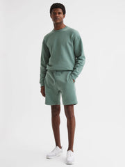 Reiss Sweats & Hoodies | Henry Garment Dye Jersey Shorts Fern Green - Men