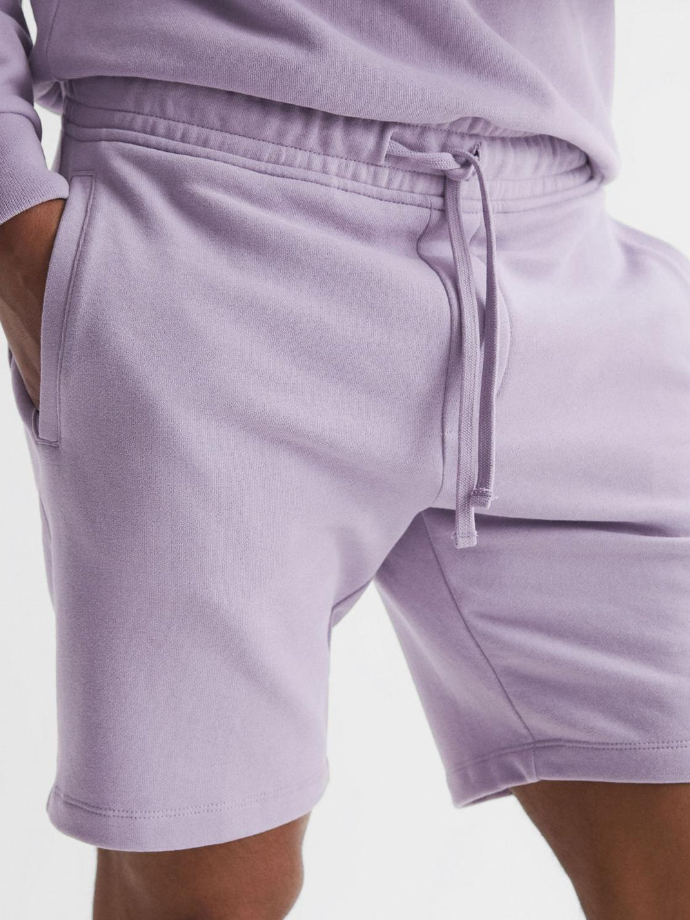 Reiss Sweats & Hoodies | Henry Garment Dye Jersey Shorts Fern Green - Men