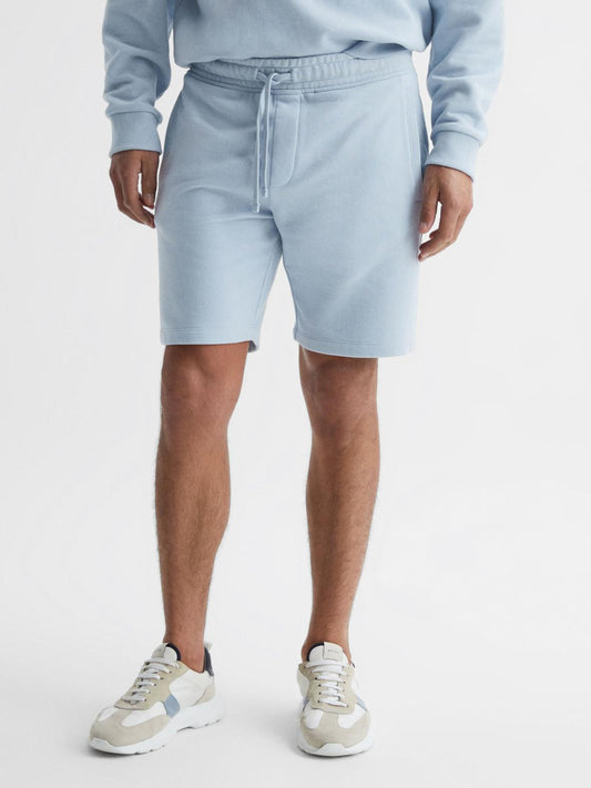 Reiss Sweats & Hoodies | Henry Garment Dye Jersey Shorts Ice Blue - Men