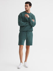 Reiss Sweats & Hoodies | Henry Garment Dye Jersey Shorts Midnight Green - Men