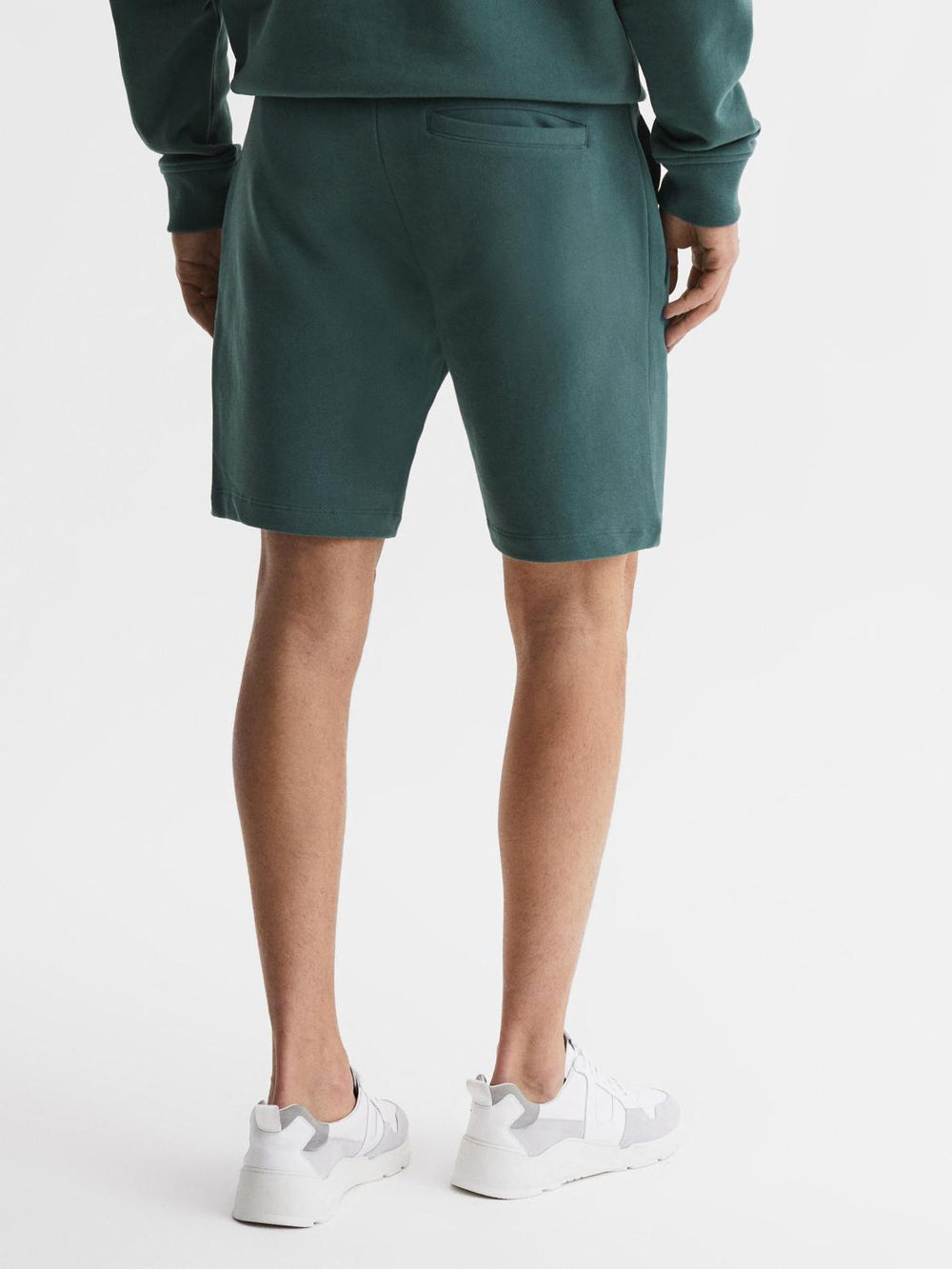 Reiss Sweats & Hoodies | Henry Garment Dye Jersey Shorts Midnight Green - Men