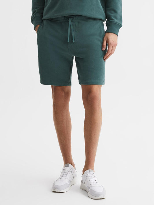 Reiss Sweats & Hoodies | Henry Garment Dye Jersey Shorts Midnight Green - Men