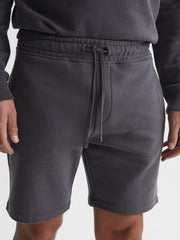 Reiss Sweats & Hoodies | Henry Garment Dye Jersey Shorts Washed Black - Men