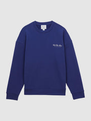 Reiss Sweats & Hoodies | Hills Reiss | Ché Motif Cotton Sweatshirt Bright Blue - Men