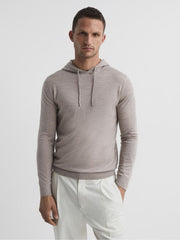 Reiss Sweats & Hoodies | Holland Merino Wool Hoodie Bitter Chocolate - Men