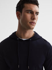 Reiss Sweats & Hoodies | Holland Merino Wool Hoodie Navy - Men