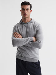Reiss Sweats & Hoodies | Holland Merino Wool Hoodie Soft Grey - Men