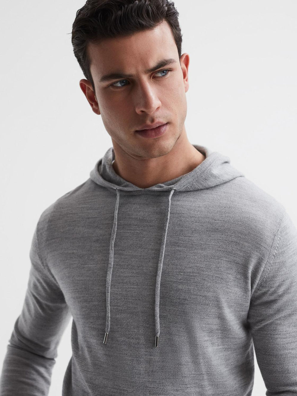 Reiss Sweats & Hoodies | Holland Merino Wool Hoodie Soft Grey - Men