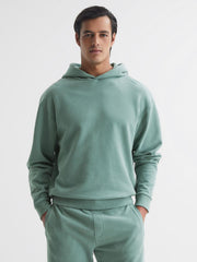 Reiss Sweats & Hoodies | Kace Garment Dye Hoodie Fern Green - Men