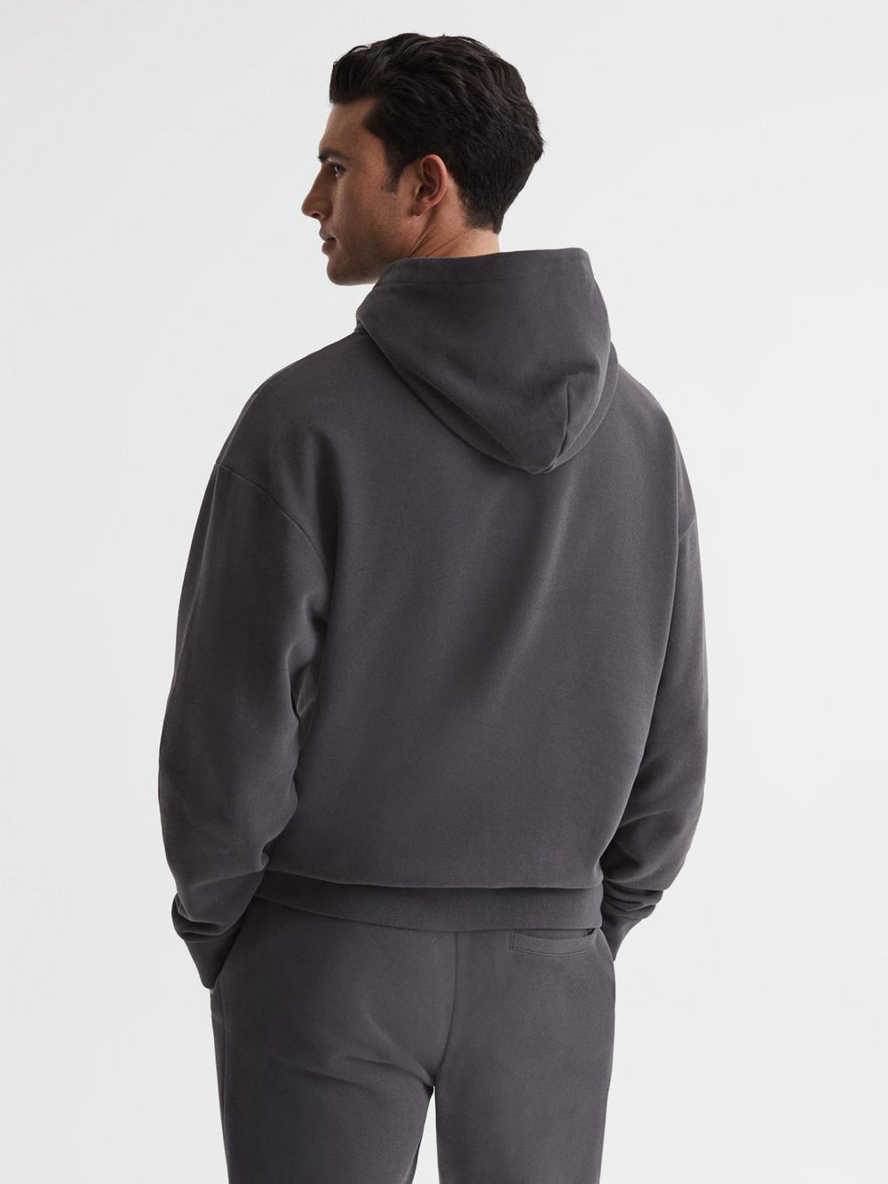 Reiss Sweats & Hoodies | Kace Garment Dye Hoodie Washed Black - Men