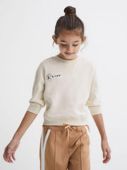 Reiss Sweats & Hoodies | Natasha Fleece Crew Neck Jumper Oatmeal - Children