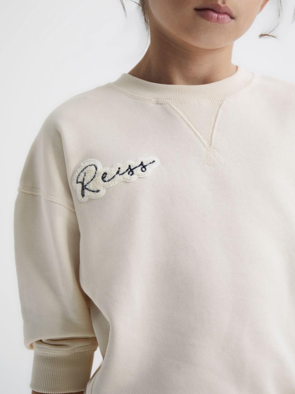 Reiss Sweats & Hoodies | Natasha Fleece Crew Neck Jumper Oatmeal - Children