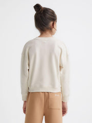 Reiss Sweats & Hoodies | Natasha Fleece Crew Neck Jumper Oatmeal - Children