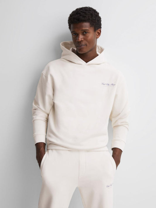 Reiss Sweats & Hoodies | Pool Reiss | Ché Motif Cotton Hoodie Off White - Men