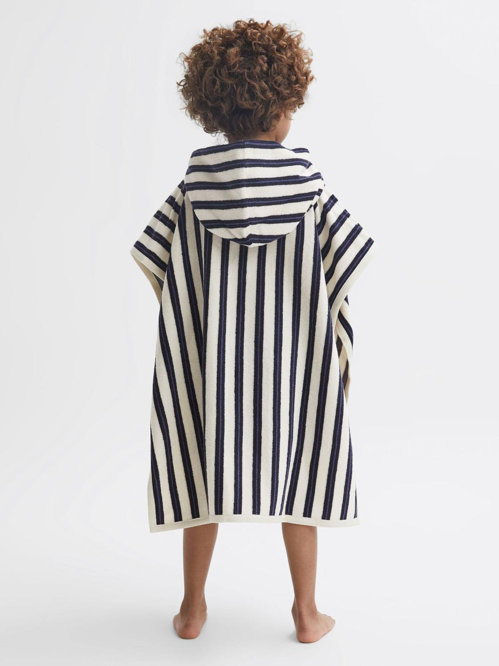Reiss Sweats & Hoodies | Ray Hooded Sleeveless Poncho Towel Blue Stripe - Children