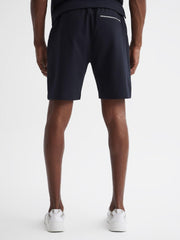 Reiss Sweats & Hoodies | Robin Textured Drawstring Shorts Navy - Men