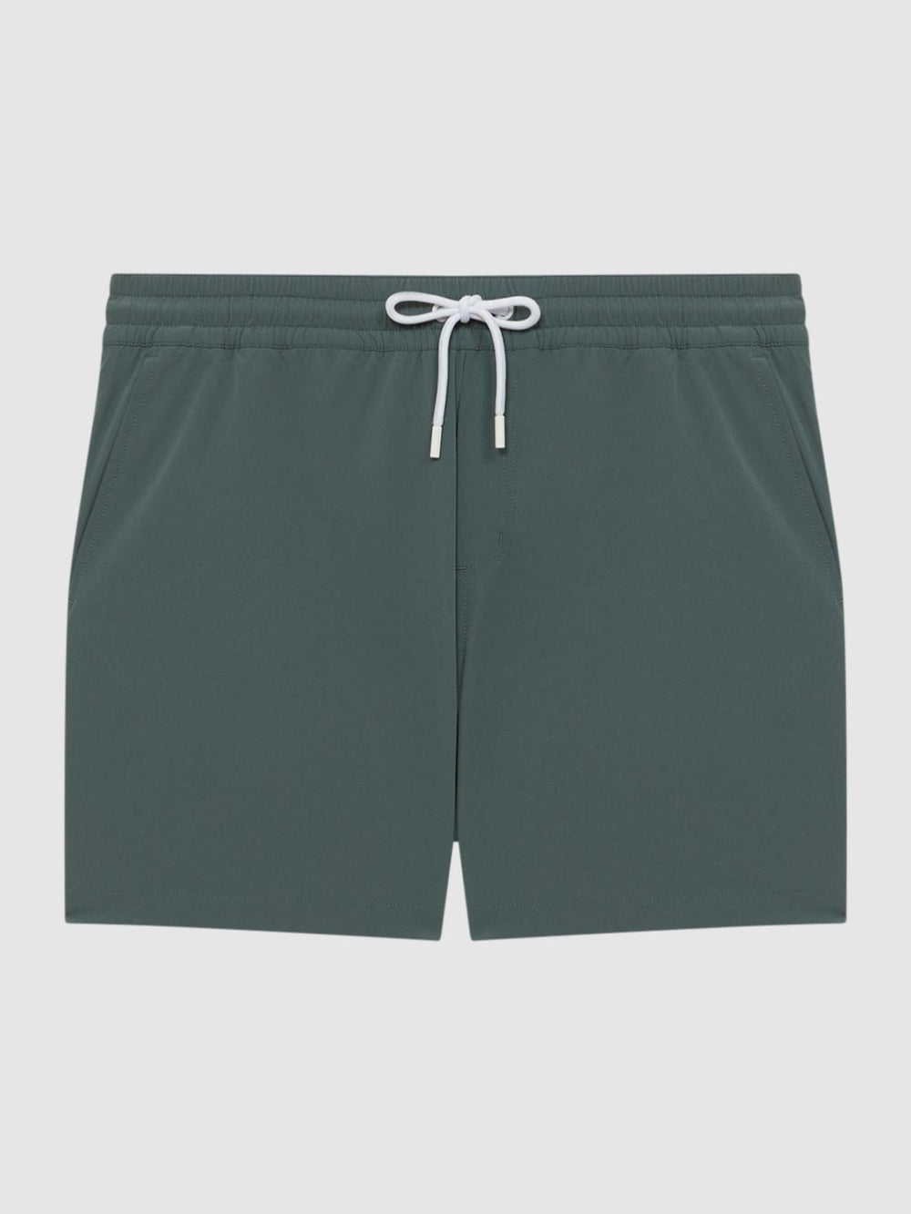 Reiss Swimwear | Beach Plain Drawstring Swim Shorts Dark Sage - Men