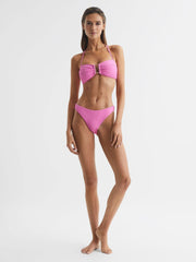 Reiss Swimwear | Carina Bandeau Bikini Top Pink - Women