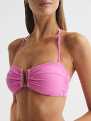 Reiss Swimwear | Carina Bandeau Bikini Top Pink - Women