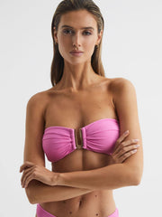 Reiss Swimwear | Carina Bandeau Bikini Top Pink - Women