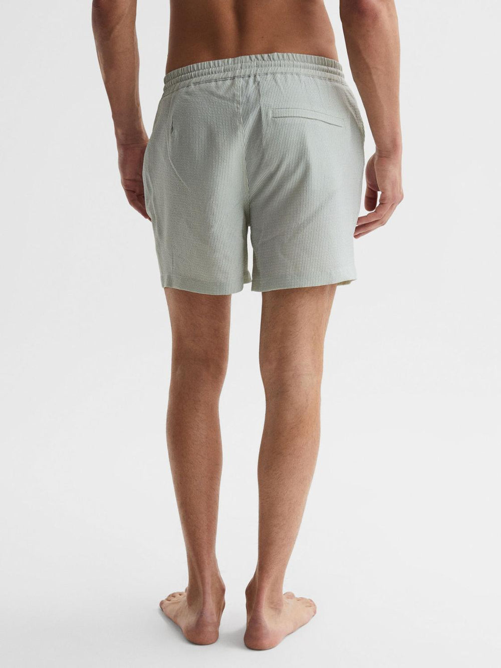 Reiss Swimwear | Coast Striped Drawstring Swim Shorts Mint/white - Men