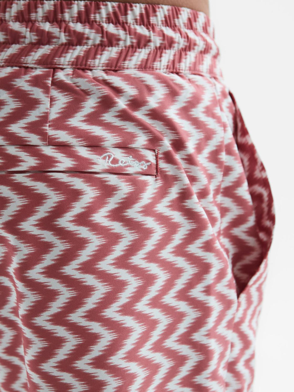 Reiss Swimwear | Florida Printed Drawstring Swim Shorts Rust - Men
