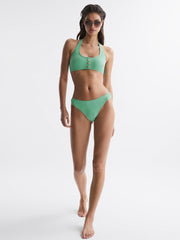 Reiss Swimwear | Iris Button Detail Bikini Briefs Seafoam - Women