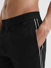 Reiss Swimwear | Jesse Elasticated Waistband Striped Swim Shorts Black - Men