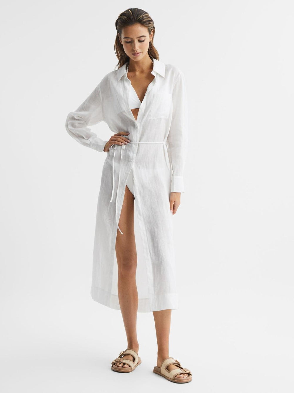 Reiss Swimwear | Keava Midi Dress Navy - Women