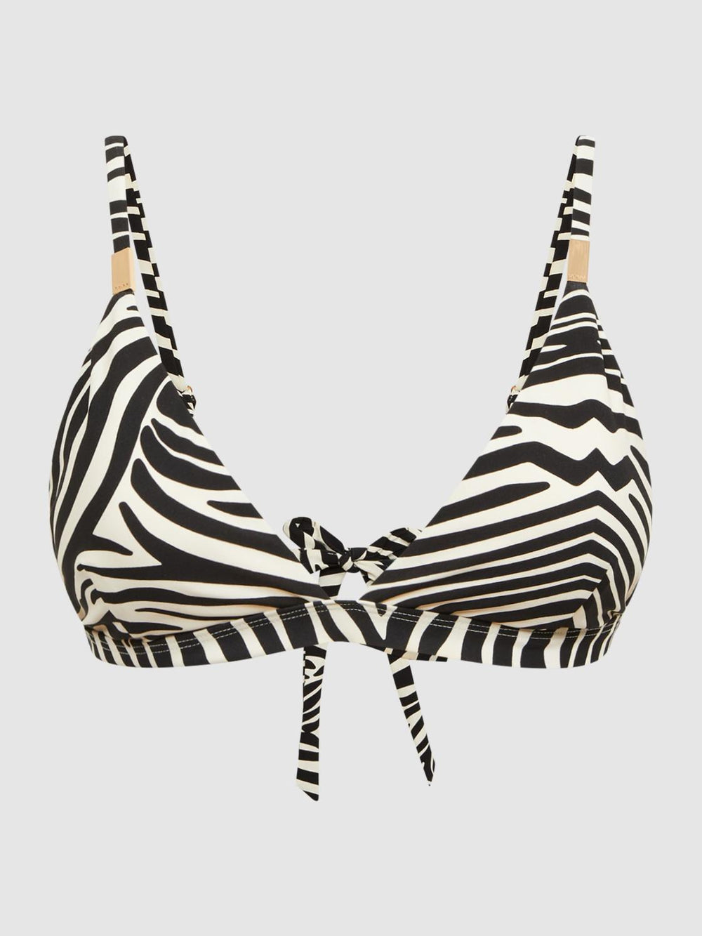 Reiss Swimwear | Melody Zebra Print Bikini Top Black/white - Women