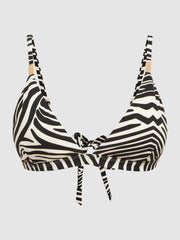 Reiss Swimwear | Melody Zebra Print Bikini Top Black/white - Women