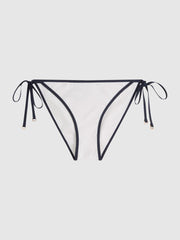 Reiss Swimwear | Rutha Self Tie Bikini Bottoms White/navy - Women