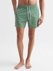 Reiss Swimwear | Shape Printed Drawstring Swim Shorts Airforce Blue/white - Men