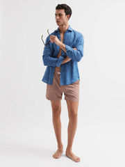 Reiss Swimwear | Shape Printed Drawstring Swim Shorts Airforce Blue/white - Men