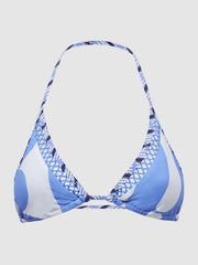 Reiss Swimwear | Sheereen Printed Triangle Bikini Top Blue Print - Women
