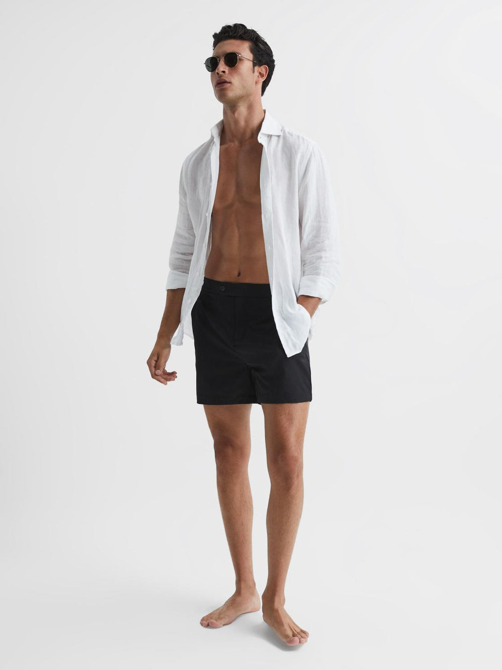 Reiss Swimwear | Sun Side Adjuster Swim Shorts Airforce Blue - Men