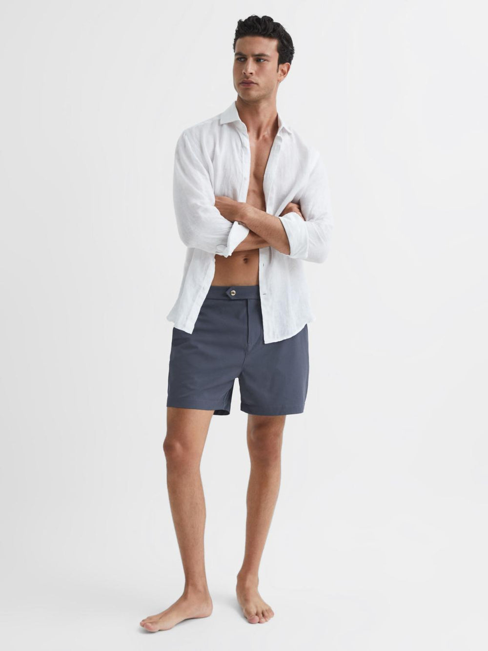 Reiss Swimwear | Sun Side Adjuster Swim Shorts Airforce Blue - Men