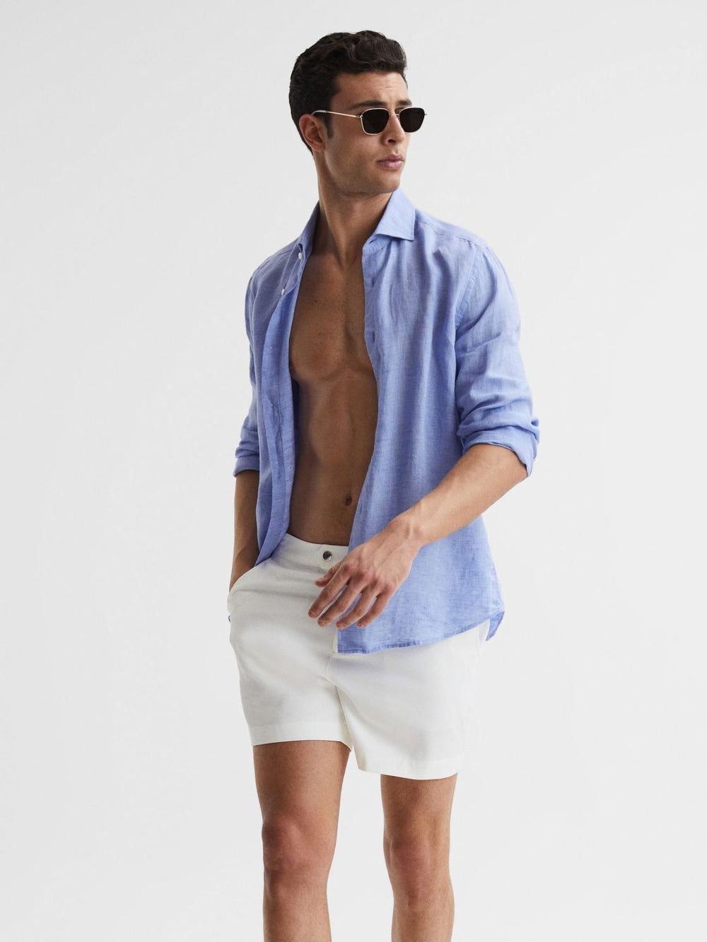 Reiss Swimwear | Sun Side Adjuster Swim Shorts Airforce Blue - Men