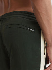 Reiss Swimwear | Surf Drawstring Contrast Swim Shorts Bottle Green/white - Men