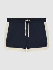 Reiss Swimwear | Surf Drawstring Contrast Swim Shorts Navy/white - Men