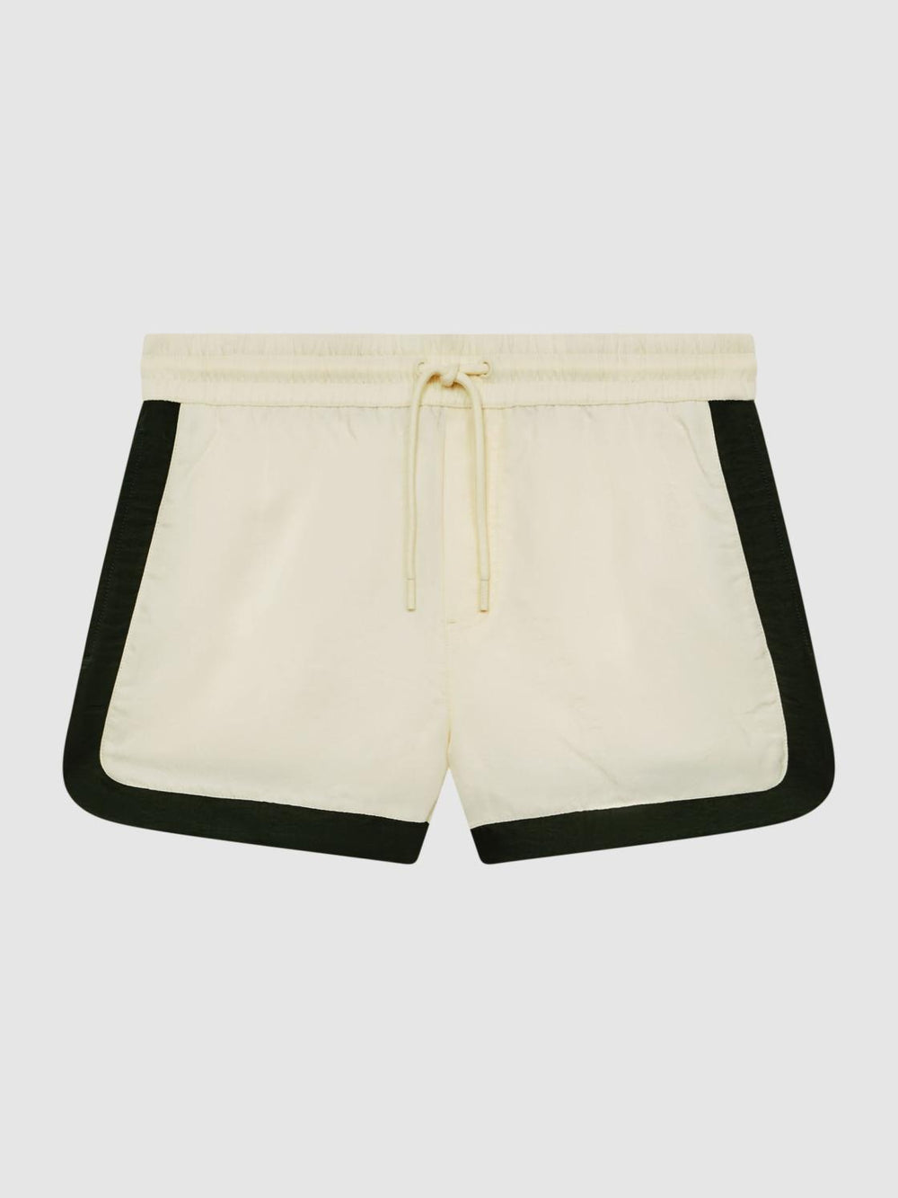 Reiss Swimwear | Surf Drawstring Contrast Swim Shorts White/bottle Green - Men