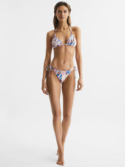 Reiss Swimwear | Thia Abstract Print Side Tie Bikini Bottoms Multi - Women