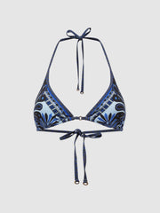 Reiss Swimwear | Tina Printed Bikini Top Blue Print - Women
