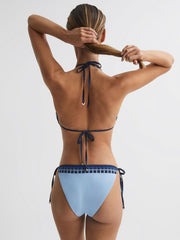 Reiss Swimwear | Tina Printed Bikini Top Blue Print - Women