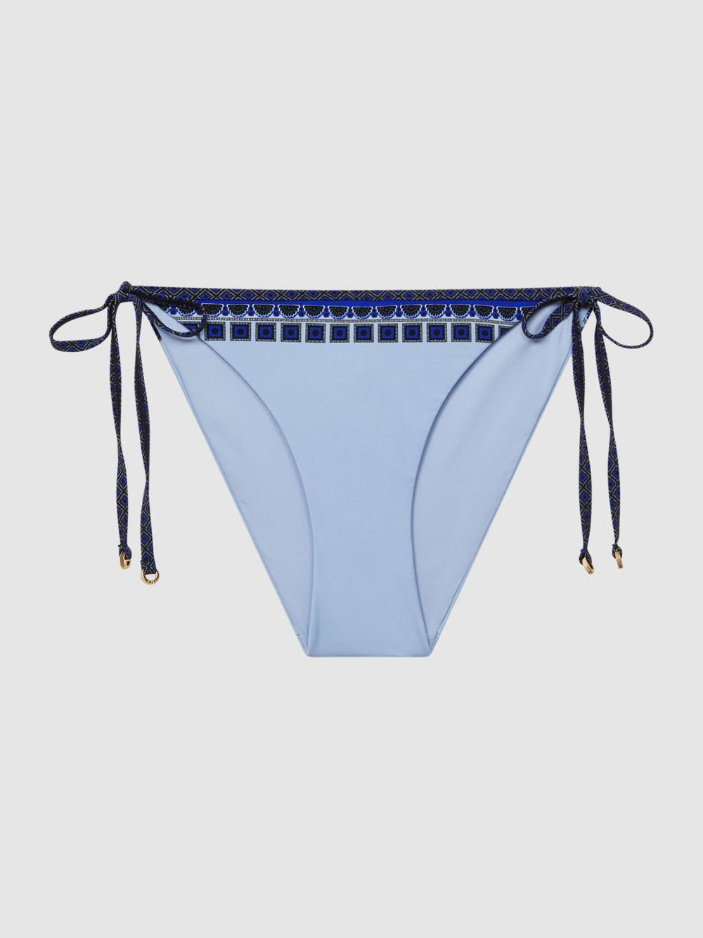 Reiss Swimwear | Tina Printed Trim Bikini Bottoms Blue Print - Women
