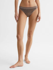 Reiss Swimwear | Tyra Embellished Bikini Bottoms Mink - Women