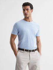 Reiss T-Shirts | Bless Crew Neck T-Shirt Airforce Blue - Men